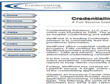Tablet Screenshot of credentialingsolutions.com